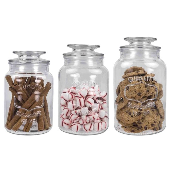 Home Basics 3 Piece Canister Set With Lids CS44592